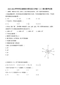 2023-2024学年河北省廊坊市固安县七年级（上）期末数学试卷（含解析）