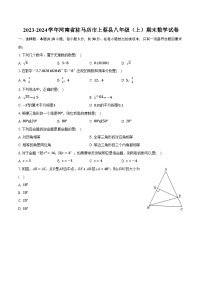 2023-2024学年河南省驻马店市上蔡县八年级（上）期末数学试卷（含解析）