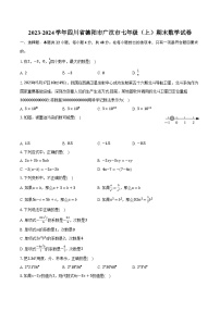 2023-2024学年四川省德阳市广汉市七年级（上）期末数学试卷（含解析）