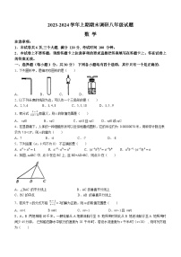 河南省周口市西华县2023-2024学年八年级上学期期末数学试题