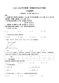 山东省青岛市西海岸新区2023-2024学年八年级上学期期末数学试题