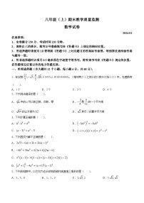 四川省眉山市洪雅县实验中学校2023-2024学年八年级上学期期末数学试题