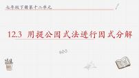 青岛版七年级下册12.3 用提公因式法进行因式分解授课课件ppt