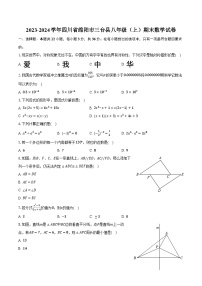 2023-2024学年四川省绵阳市三台县八年级（上）期末数学试卷（含解析）