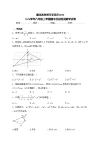 湖北省孝感市安陆市2023-2024学年八年级上学期期末质量检测数学试卷(含答案)