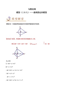 2024年中考数学几何模型专项复习讲与练 模型28 勾股定理——垂美四边形模型-原卷版+解析