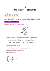 2024年中考数学几何模型专项复习讲与练 模型36 圆——四点共圆模型-原卷版+解析