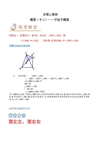 2024年中考数学几何模型专项复习讲与练 模型12 全等三角形——手拉手模型-原卷版+解析