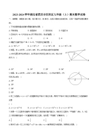 2023-2024学年湖北省武汉市汉阳区九年级（上）期末数学试卷（含解析）