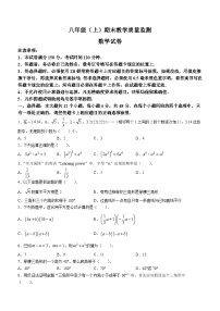 四川省眉山市洪雅县重点学校2022-2023学年八年级上学期期末数学试题（含答案）