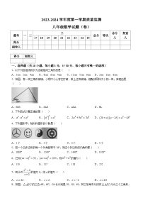 陕西省商洛市商南县2023-2024学年八年级上学期期末数学试题(含答案)