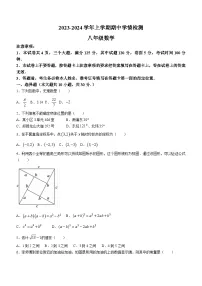 河南省平顶山市郏县2023-2024学年八年级上学期期中数学试题（含答案）