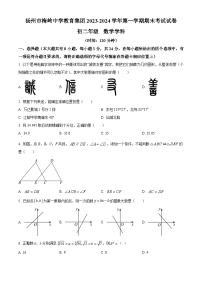 江苏省扬州市梅岭中学2023-2024学年八年级上学期期末数学试题（原卷版+解析版）