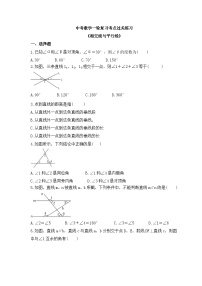中考数学一轮复习考点过关练习《相交线与平行线》（含答案）