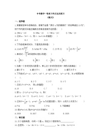 中考数学一轮复习考点过关练习《整式》（含答案）