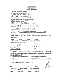 山东省青岛市国开中学2023-2024学年下学期开学考试八年级数学试题