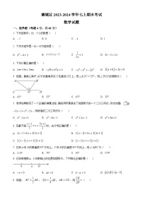 山东省德州市德城区2023-2024学年七年级上学期期末数学试题（原卷版+解析版）