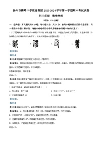 18，江苏省扬州市梅岭中学2023-2024学年八年级上学期期末数学试题