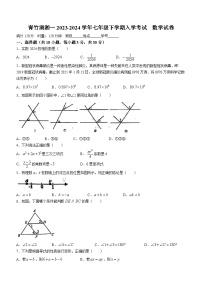 湖南省长沙市开福区青竹湖湘一外国语学校2023-2024学年七年级下学期开学考试数学试题