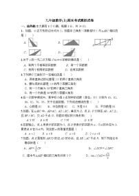 江苏省2024届九年级上学期期末模拟数学试卷(含答案)