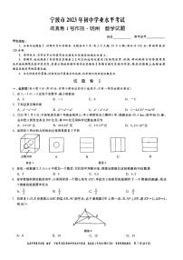 宁波市2023年初中数学学业水平考试明州卷（PDF版，含解析）