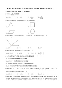 重庆市第八中学2023-2024学年九年级下学期数学周测定时训练（二）（含答案）