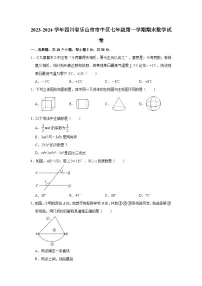 2023-2024学年四川省乐山市市中区七年级（上）期末数学试卷(含解析)
