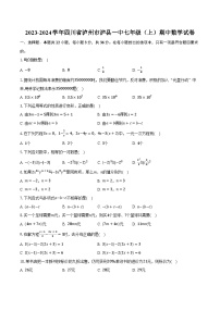 2023-2024学年四川省泸州市泸县一中七年级（上）期中数学试卷（含解析）