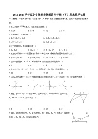 2022-2023学年辽宁省抚顺市抚顺县八年级（下）期末数学试卷（含解析）
