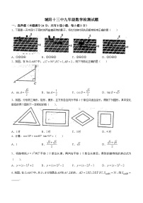 山东省青岛市城阳区城阳第十三中学2023-2024学年九年级上学期12月月考数学试题()