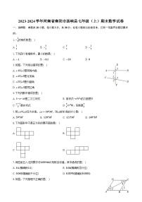 2023-2024学年河南省南阳市西峡县七年级（上）期末数学试卷(含解析）