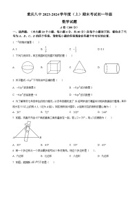 重庆市沙坪坝区第八中学校2023-2024学年七年级上学期期末数学试题（原卷版+解析版）