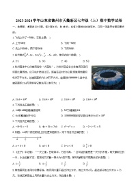 2023-2024学年山东省德州市天衢新区七年级（上）期中数学试卷（含解析）