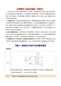 最新中考数学难点突破与经典模型精讲练  专题14 解直角三角形中的背靠背模型 （全国通用）