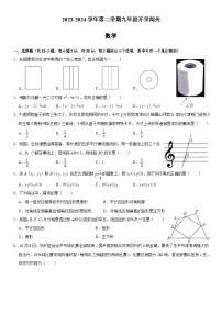 广东省深圳市南山区南山二外（集团）学府中学2023-2024学年下学期九年级开学考数学试卷