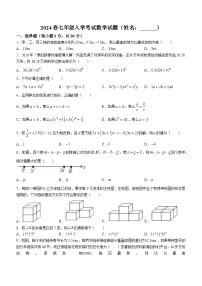 湖北省恩施土家族苗族自治州咸丰县民族中学2023-2024学年七年级下学期开学考试数学试题()