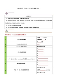 人教版九年级数学上册同步精品讲义 第08课  一元二次方程章末复习（原卷版+解析）