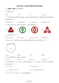 广东湛江市雷州市第八中学2023-2024学年九年级下学期开学考试数学试题