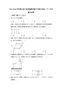 浙江省宁波市镇海区蛟川书院2023-2024学年九年级下学期开学考试数学试卷