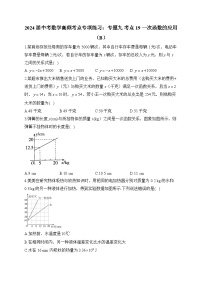 2024届中考数学高频考点专项练习：专题九 考点19 一次函数的应用(B)及答案