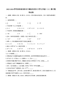 2023-2024学年吉林省吉林市丰满区松花江中学七年级（上）期中数学试卷（含解析）