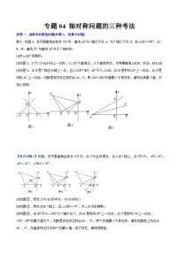 人教版八年级数学上册同步精品压轴题专题04轴对称问题的三种考法(学生版+解析)