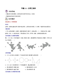 人教版八年级数学上册同步精品讲义专题12.1全等三角形(学生版+解析)