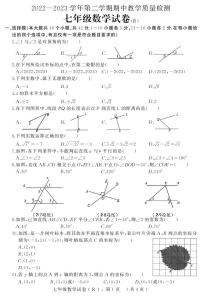 河北省石家庄市平山县2022—2023学年七年级下学期期中教学质量检测数学试题