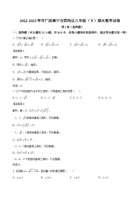 广西南宁市武鸣区2022-2023学年八年级下学期期末考试数学试卷(含解析)