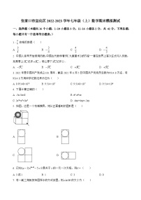 河北省张家口市宣化区2022-2023学年七年级上学期期末模拟数学试卷(含解析)