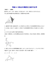 专题06 对角互补模型在三角形中应用(基础训练)-中考数学重难点专项突破（全国通用）
