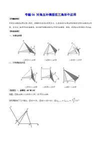 专题06 对角互补模型在三角形中应用-中考数学重难点专项突破（全国通用）