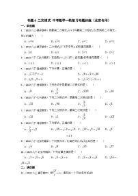 专题6 二次根式 中考数学一轮复习专题训练（北京专用）