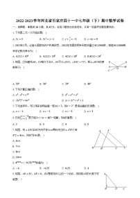 2022-2023学年河北省石家庄四十一中七年级（下）期中数学试卷（含解析）